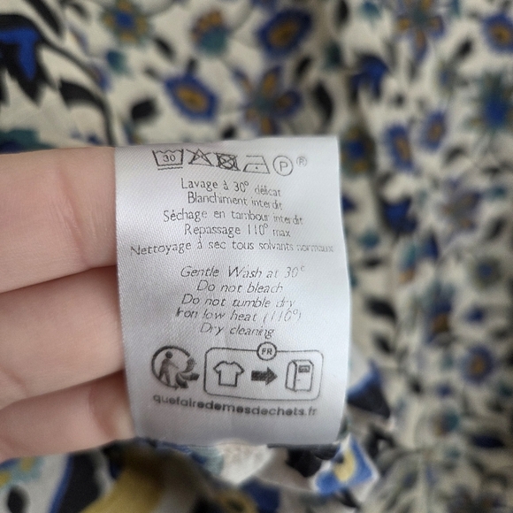 Sezane x Momoni Maxy Shirt in Arabesque Blue size 36 - Picture 11 of 11